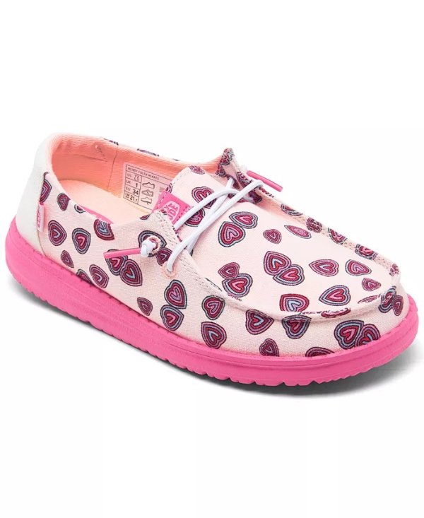 Little Girls Wendy Hearts Casual Moccasin Sneakers from Finish Line