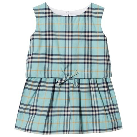 Burberry Bright Aqua Updated Check Mini Mabel Dress | AlexandAlexa