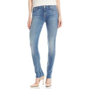 7 For All Mankind Women's Straight Leg Jean In Olivia Authentic Light