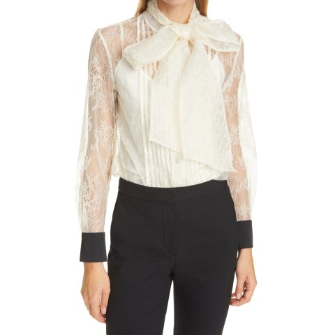 Tory BurchChantilly Lace Bow Blouse
