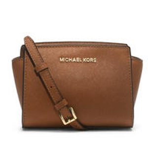 MICHAEL Michael Kors 'Selma - Mini' Saffiano Leather Messenger Bag