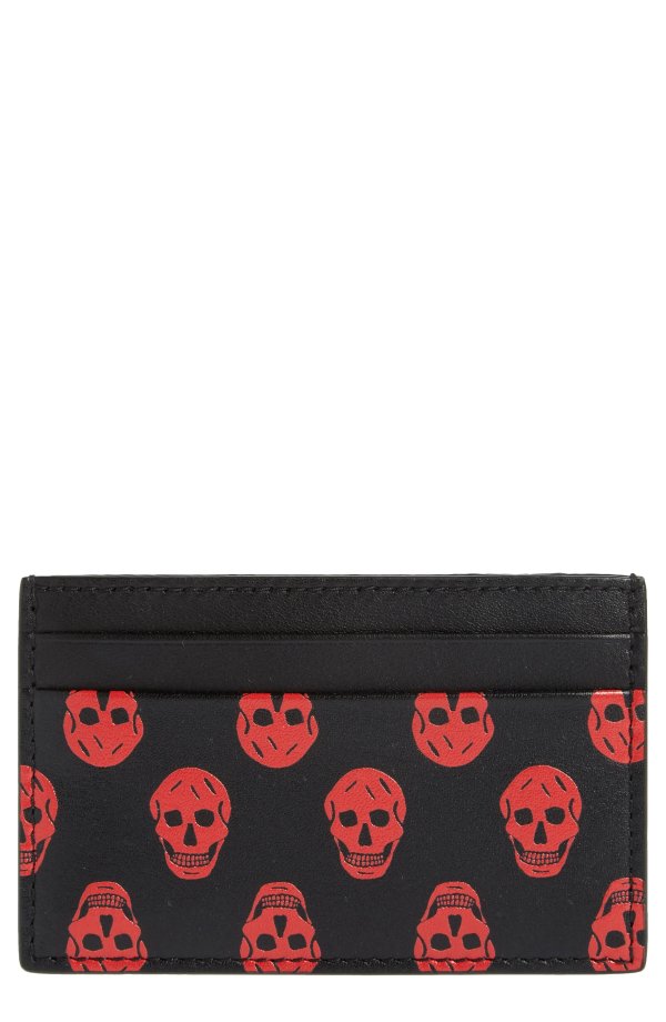 Skull Leather Card Case
