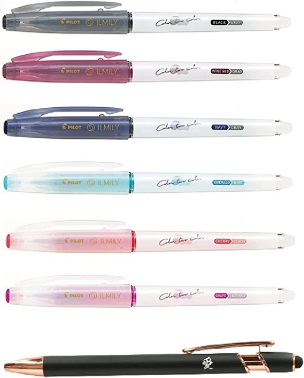 Pilot Japan Gel Ink Ballpoint Pen Color Two Color 6 Ballpoint Pens That Change Color When Rubbed 0.4mm LIL-25S4-6C With Original Stylus Ballpoint Touch Pen