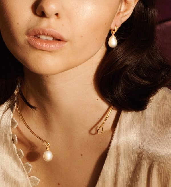 Doina Pearl and Huggie Earrings Set | Jewellery Sets | Monica Vinader