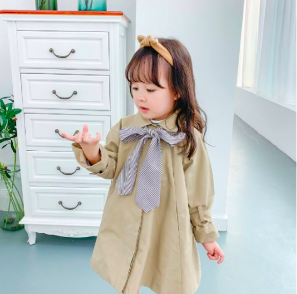 Spring Fall Toddler Girl Trench Coat