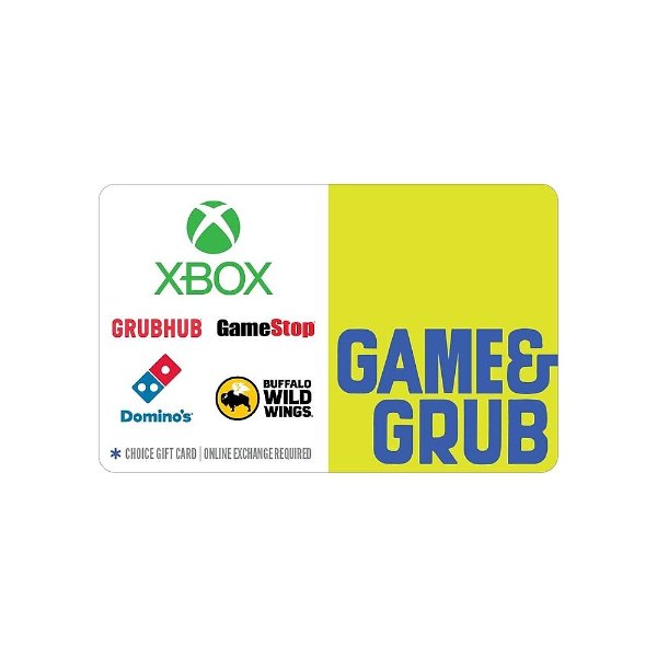Game & Grub $50 电子礼卡