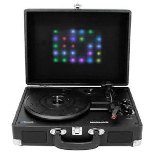 3-Speed Turntable Record Player Magnavox Suitcase Bluetooth RGB Changing Lights 731398699018 | eBay
