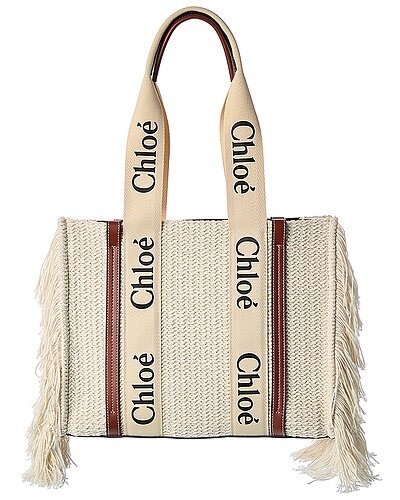 Woody Medium Knit & Leather Tote