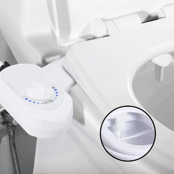 Deco 浴室马桶冲洗配件 适用于标准15/16"马桶圈 无需插电