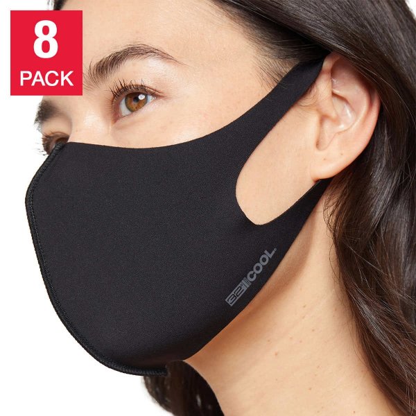 Degrees Adult Unisex Face Cover, 8-pack