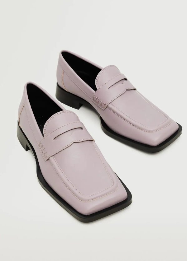 Square-toe moccasin - Women | MANGO OUTLET USA