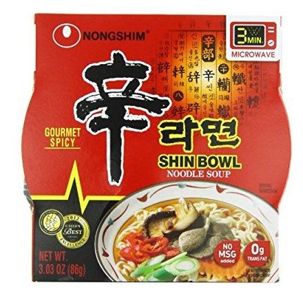 NongShim Shin Bowl Noodle Soup Gourmet Spicy Ounce Pack of 12