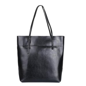 Kattee Women's Cow Leather Simple Style Tote Shoulder Bag