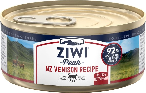 Ziwi Peak Venison Recipe Canned Cat Food, 6.5-oz, case of 12 - Chewy.com