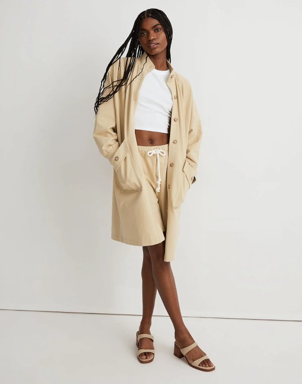 Structured Terry Longline Coat