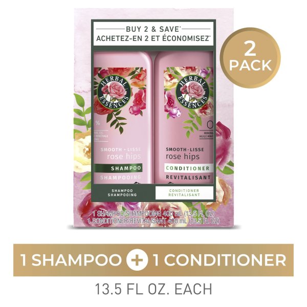 Herbal Essences Smooth Rose Shampoo and Conditioner Set, 13.5 oz