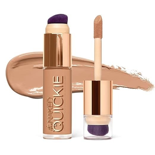 Urban Decay Quickie 24HR Multi-Use Full Coverage Concealer – Waterproof – Dual-Ended with Brush - Hydrating with Vitamin E - Natural Finish - Vegan & Cruelty Free