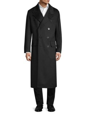 - Splittable Double-Breasted Cashmere Coat