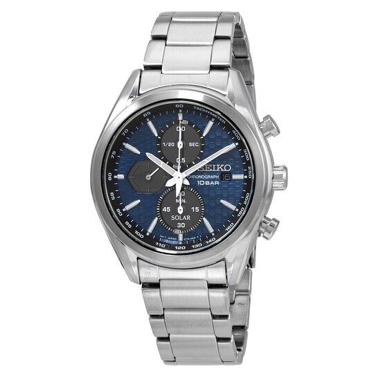 Chronograph Blue Dial Solar-Powered Men's Watch SSC801P1