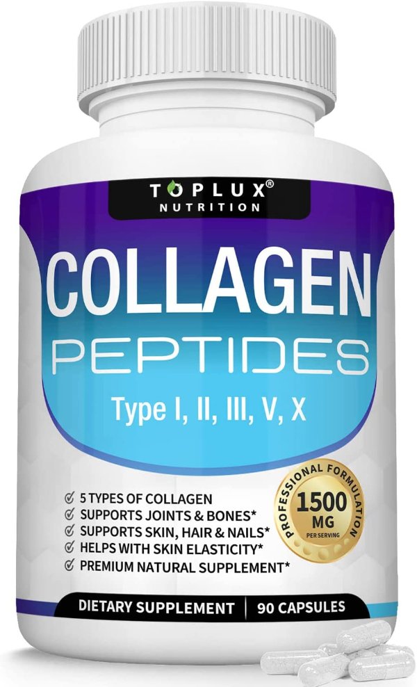 Toplux Multi Collagen Peptides Pills 1500 Mg Complex
