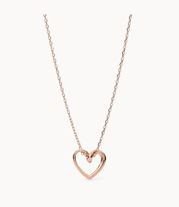 Women's Rose Gold Stainless Steel Pendant Necklace