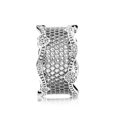 PandoraLace of Love Ring, Clear CZ