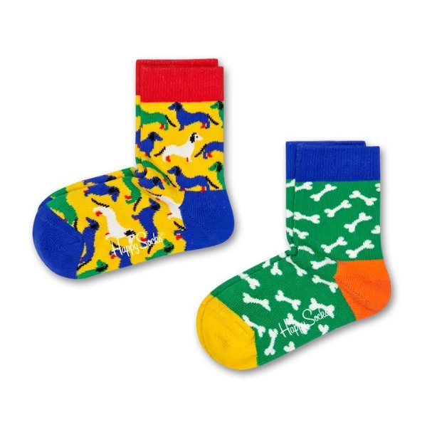 2-Pack Dog Socks, Green - Kids| Happy Socks US