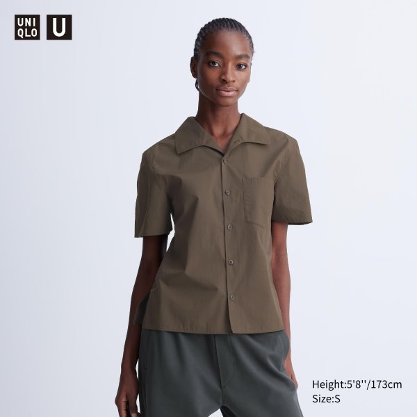 Wide Collar Short-Sleeve Shirt | UNIQLO US