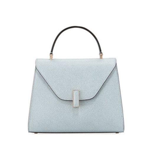 Iside Textured-Leather Top Handle Bag