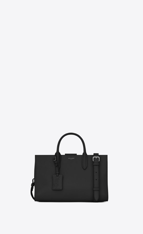 Medium JANE tote bag in black leather