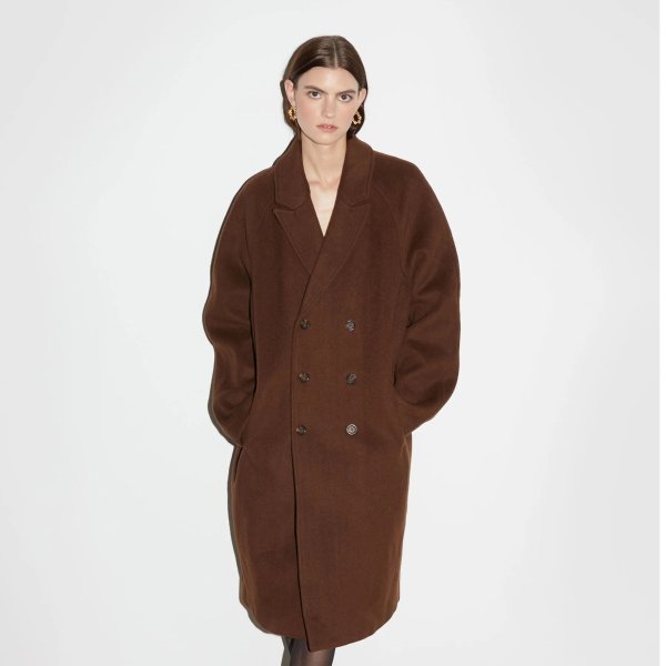 WOOL BLEND COAT $228 Additional 20% Off Everything - Automatically applied in cart OW-9288-M Black;Fudge OW-9288-M $228.00