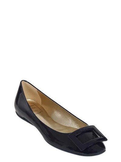 10MM GOMMETTE PATENT LEATHER FLATS
