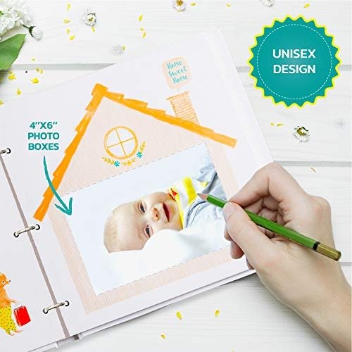 Baby Memory Book & Journal for Boy & Girl by Petite Pro: 1st 5 Years Record Book