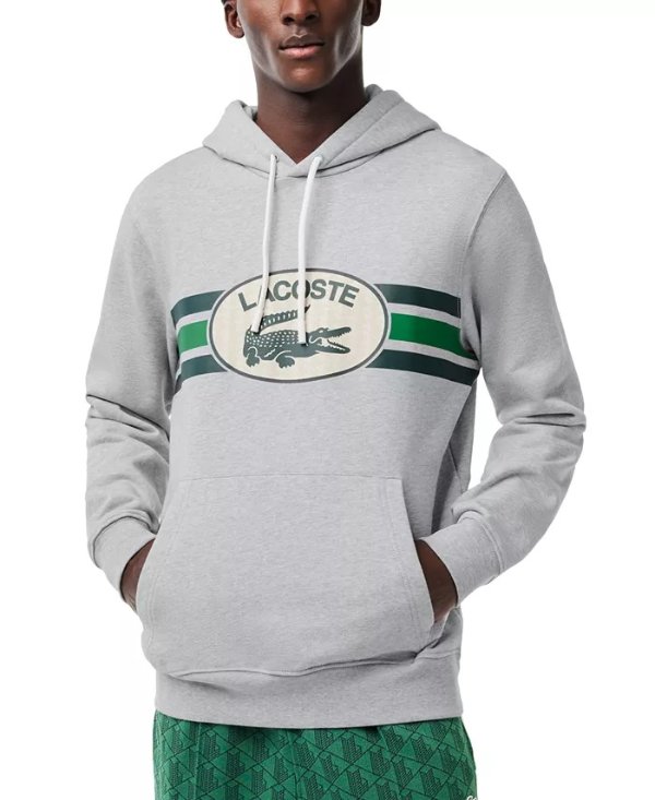 Men's Classic-Fit Logo-Print French Terry Hoodie