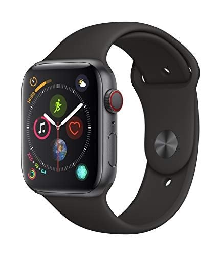 Watch Series 4 (GPS + Cellular, 44mm) - Space Gray Aluminium Case with Black Sport Band