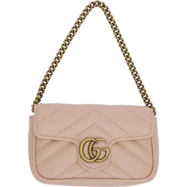 - Pink GG Marmont Coin Case Bag