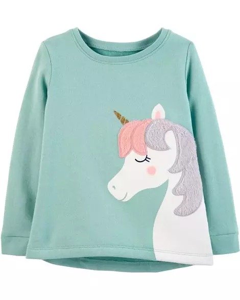 Unicorn Hi-Lo Fleece Top