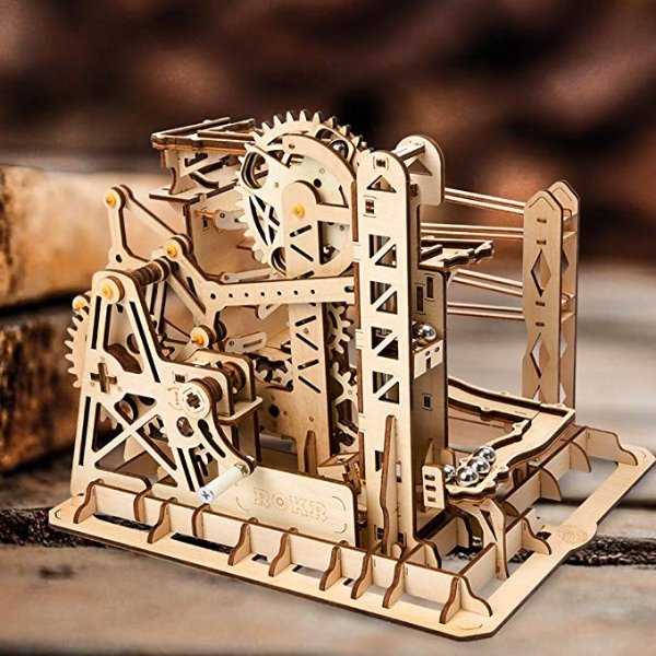 3D 木质齿轮滚珠玩具Lift Coaster