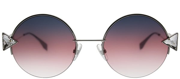 Rainbow FF 0243 TJV FF Silver Round Metal Sunglasses