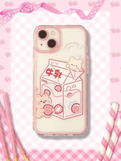 Kawaii Cartoon Bear Pattern Phone Case