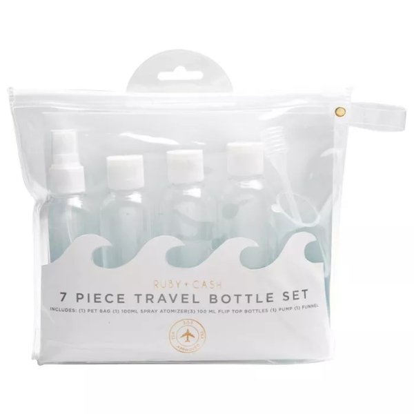 Clear Travel Bottle Set - 7pc