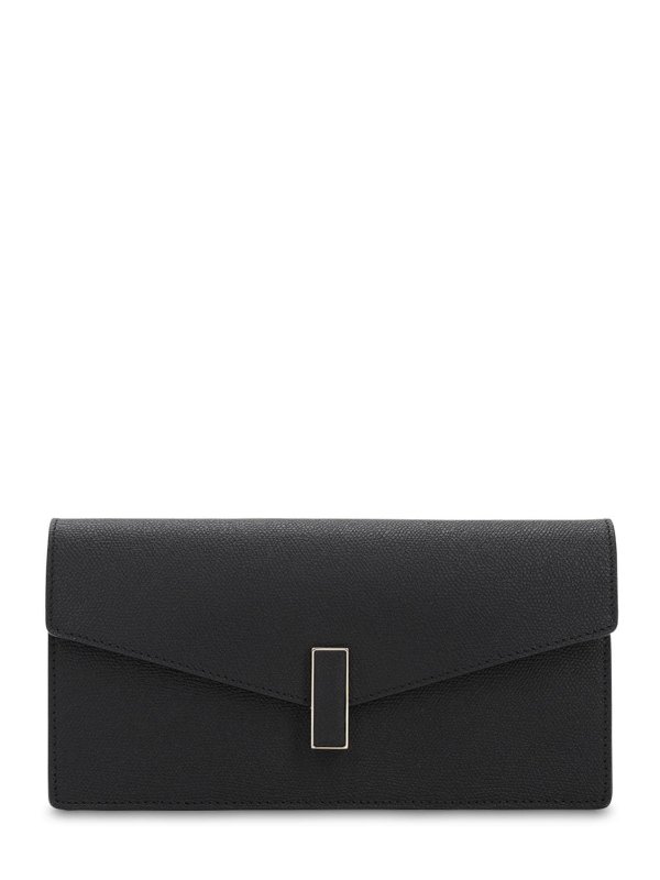 ISIDE GRAINED LEATHER CLUTCH