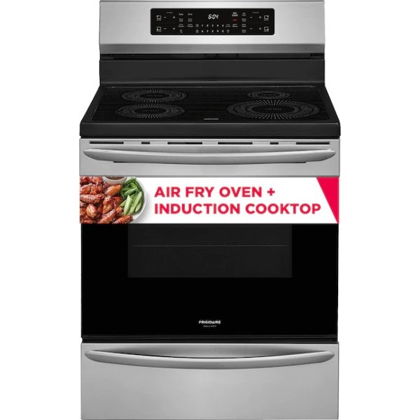 30-in 4 Elements Self-cleaning and Steam Cleaning Air Fry Convection Oven Freestanding Induction Range (Smudge-proof Stainless Steel) Lowes.com