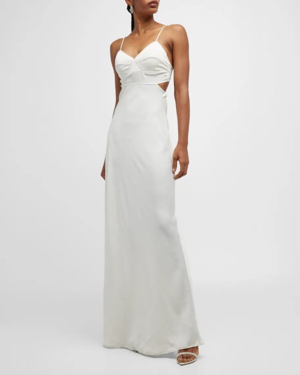 Blakely II Seamed Cut-Out Maxi Dress