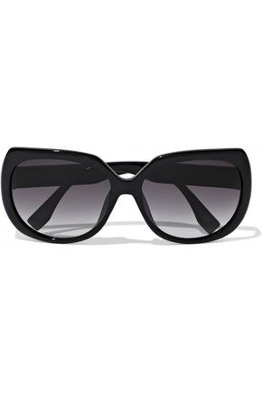 D-frame crystal-embellished acetate sunglasses