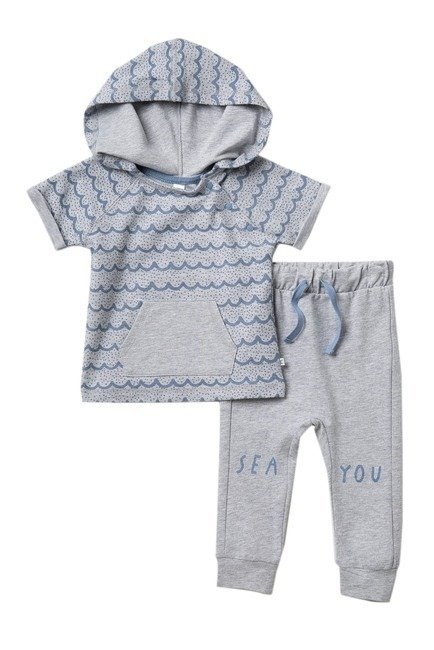 Hooded T-Shirt & Pants Set (Baby Boys)