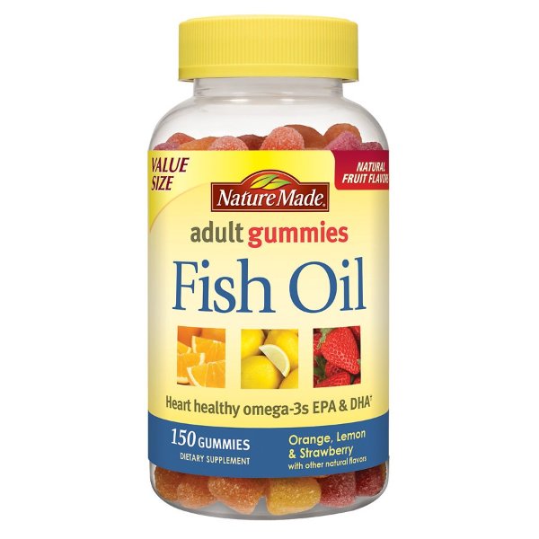 Fish Oil Adult Gummies Orange, Lemon & Strawberry