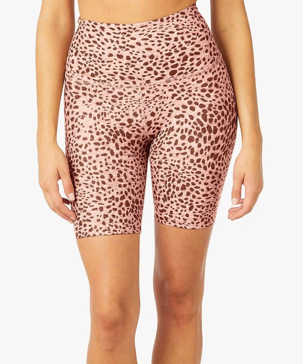 Pink Shell & Brown Cheetah Space-Dye 骑行裤