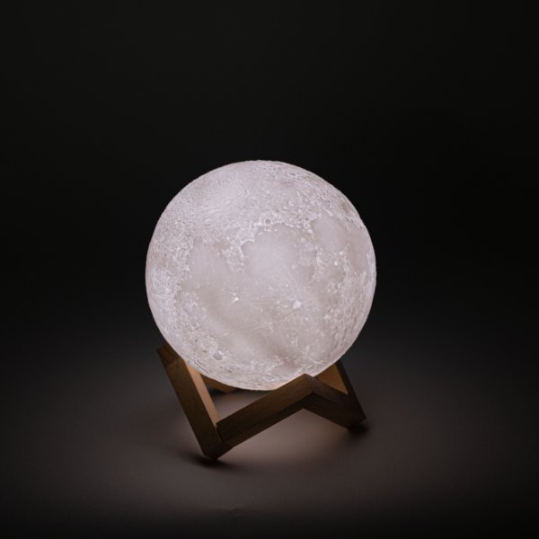 3D Printed Moon Lamp with Stand