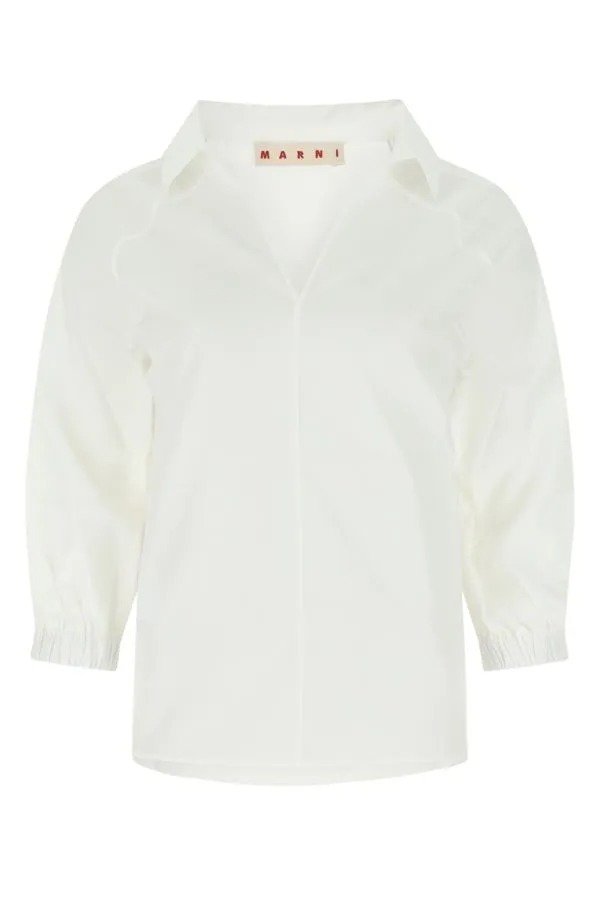 White poplin blouse